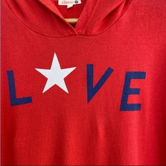 Sundry Red Love Hoodie - Picture 4 of 11